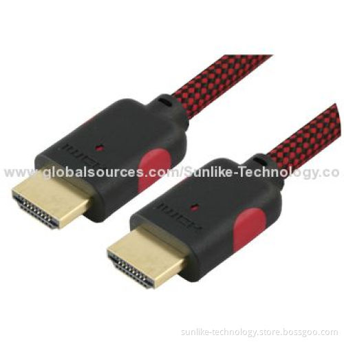 HDMI Cables, Double-color Molding Type, 24K Gold-plated Connector